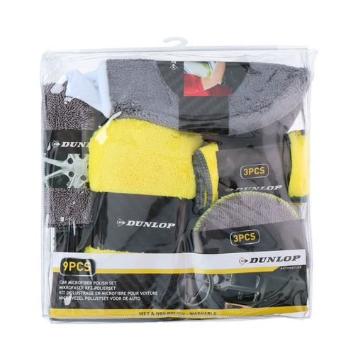 Dunlop Car Cleaning Set - 9 pcs, Neutral