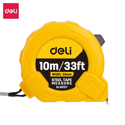 Deli 10m x 25mm Heavy-Duty Measuring Tape
