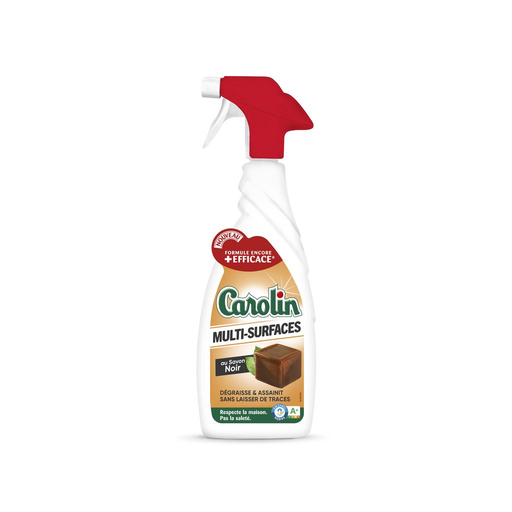 CAROLIN Pistolet Nettoyant au Savon Noir, Multi-Surfaces et Sans Traces, 650 ml