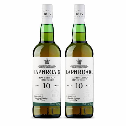 Pack of 2 - Laphroaig Islay Single Malt Scotch Whisky Aged 10 Years 70cl