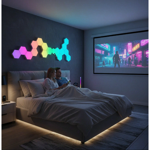 Hexagon LED Panels, 8 pcs