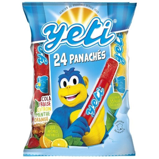 YETI Glaces Tubes à l'Eau Assortiment 24 – 1.16kg