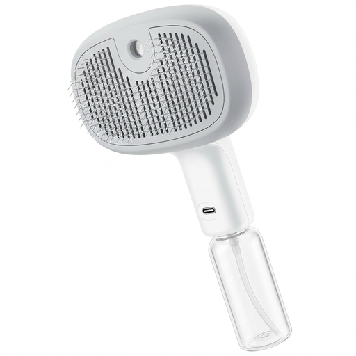 Pecute Pet Spray Comb with Water Bottle - White