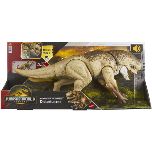 MATTEL Jurassic World Rebirth Distortus Rex 动作人偶