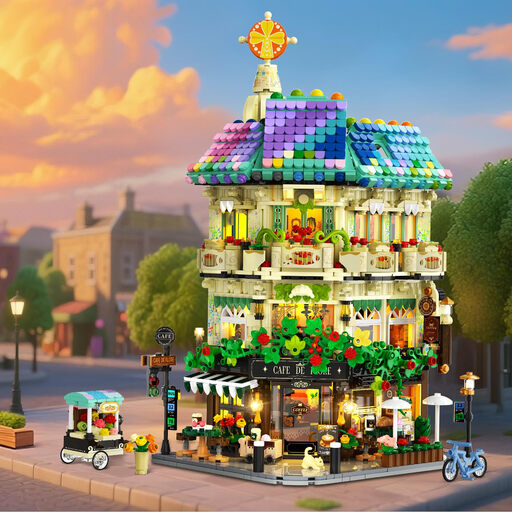 Insoon Flower Cafe House Building Set with Lights