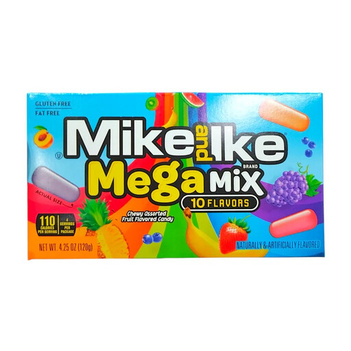 CANDY MIKE & IKE 120 GR MEGA MIX THEATER BOX
