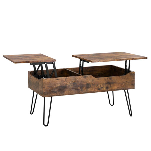 Woltu Coffee Table with Dual Lift-Top Function in a Vintage Style