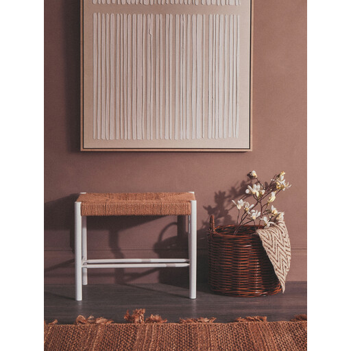 Interiors by Premier Stool in White/Natural and Natural finishes