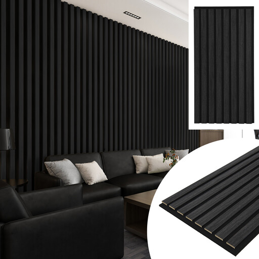 LONGKING 3D Acoustic Panels in Grey Oak