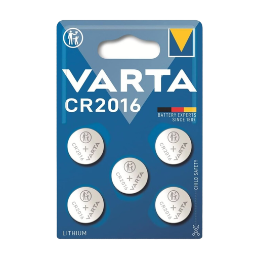 VARTA Lithium Coin Cell Battery, CR2016, 3V Electronics, 5-Pack