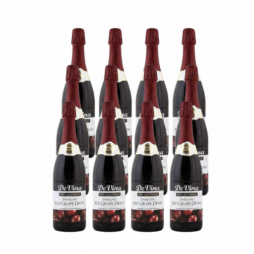 DeVina Sparkling Red Grape Drink case of 12 bottles