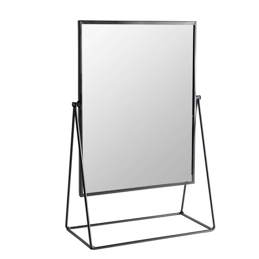 Harbour Housewares Metallic Frame Table Vanity Mirror Adjustable - 32 x 50cm - Black