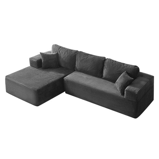 272 cm L-Shaped Modular Sectional Sofa with Movable Ottoman