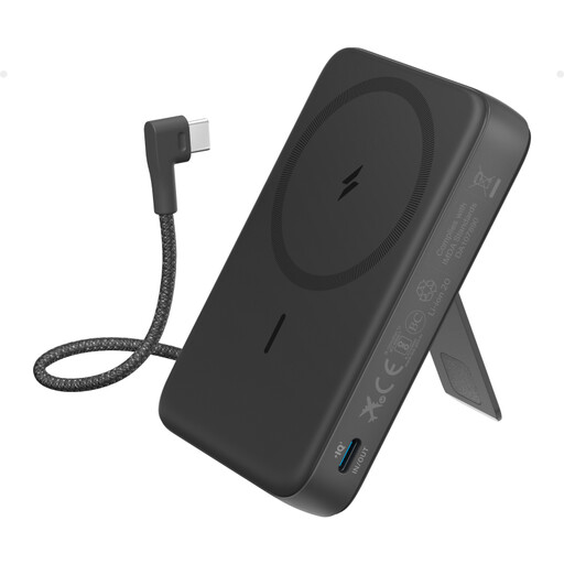 Anker Power Bank (10K, Magnetic, Built-In USB-C Cable)