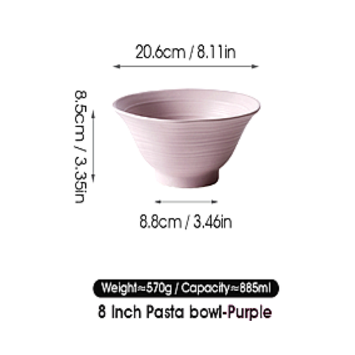 JIWOO Lurcern 8-Inch Bowl in Matte Purple