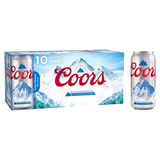 Coors 10 Pack - 3.4% 10x440ml