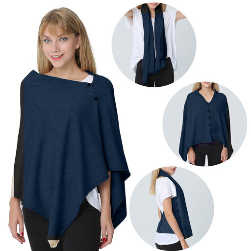 PULI Womens Shawl 44044Dark Slate BlueF