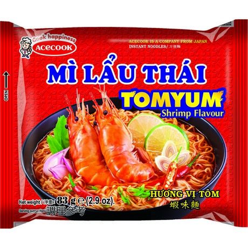 Acecook Instant Noodles Tom Yum Shrimp Flavor 83g