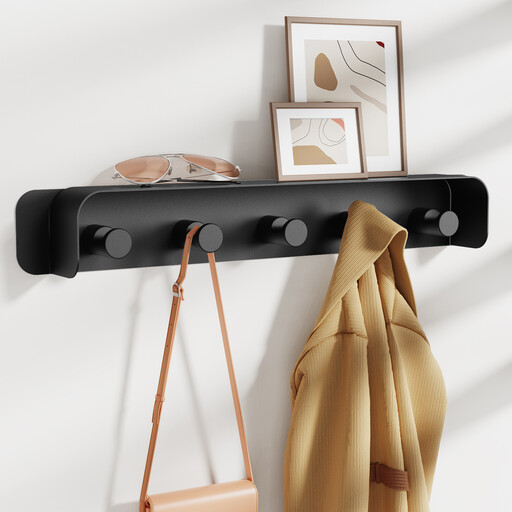 KAPANOU Wall Mounted Coat Rack with Shelf