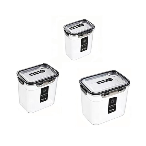 JORDAN&JUDY Food Storage Container, Transparent Plastic Airtight Organizer for Grains
