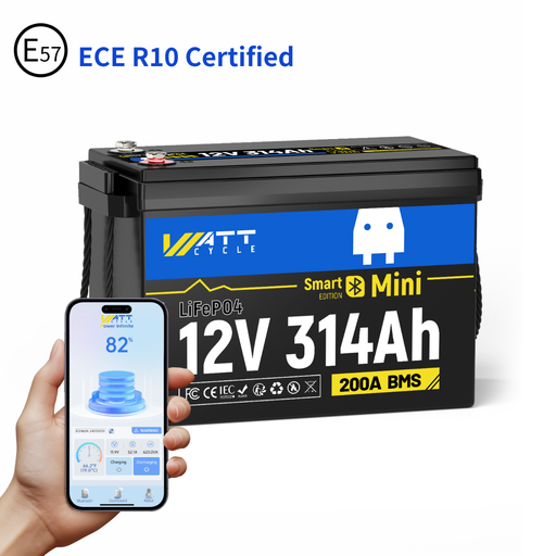 WattCycle 12V 314Ah LiFePO4 Bluetooth Battery