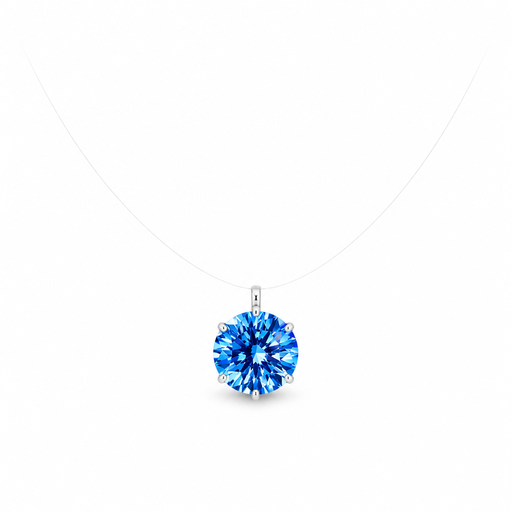 VoxorAI Aquamarine Pendant Necklace: A stylish and luxurious necklace with colorful zirconia stones. Perfect for everyday wear. 