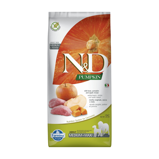 Farmina N&D Pumpkin Wild Boar Adult Medi/Maxi 12 kg.