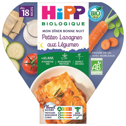HiPP organic baby lasagne with small vegetables, from 18 months, 260 g