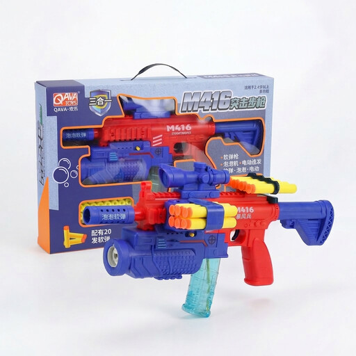 Tokky 2-in-1 Kids Toy Gun with Soft Darts