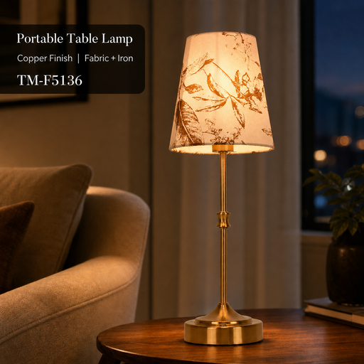 Mohheds Vintage Floral Fabric Table Lamp