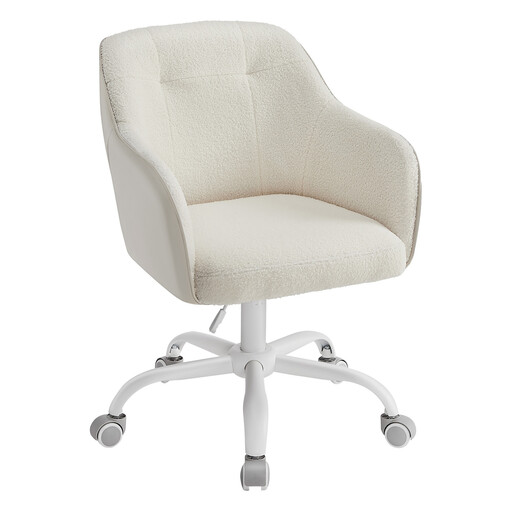 Ochama x SONGMICS Office Chair mit Sherpa-Stoff in Cappuccino Beige