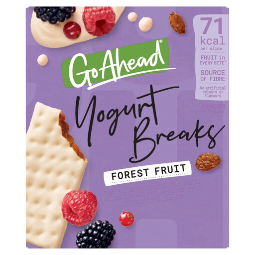 Go Ahead Yoghurt Breaks Forest Fruit Snack Bars, 4 packs