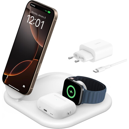 Belkin BOOST CHARGE PRO Station de Charge 3-en-1 Qi2