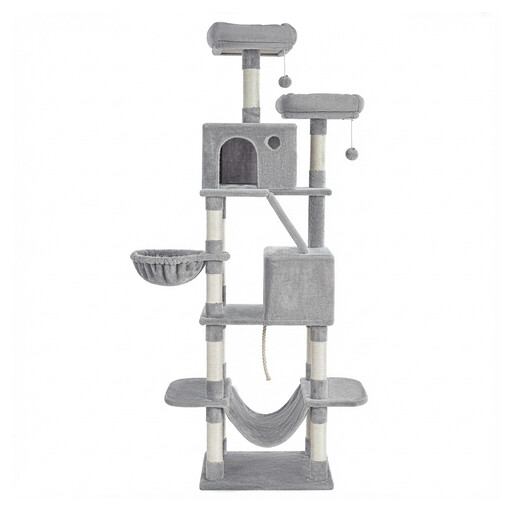 JOYFURNOS, Cat Tree, 206 cm Large Cat Tower