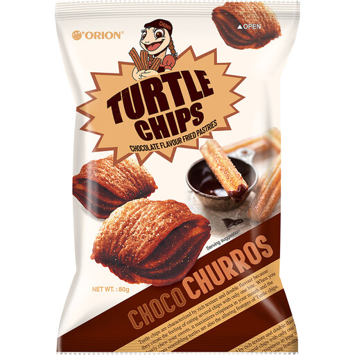 ORION Turtle Chips Choco Churros 80 g