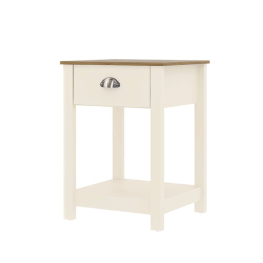 Galano Lexington 1-Drawer Nightstand - 42 x 35 x 58.2 cm, Beige Bedroom Furniture