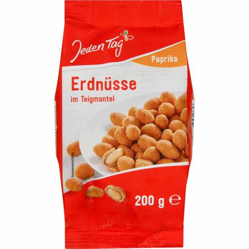Jeden Tag Paprika Coated Crunchy Peanuts 200g