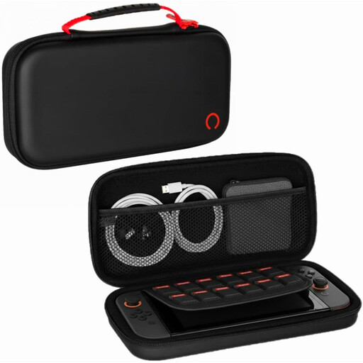 Konix Sacoche de Transport et Protection pour Console Nintendo Switch 2 - Filet de Rangement Accessoires - 8 Compartiments Jeux - Noir