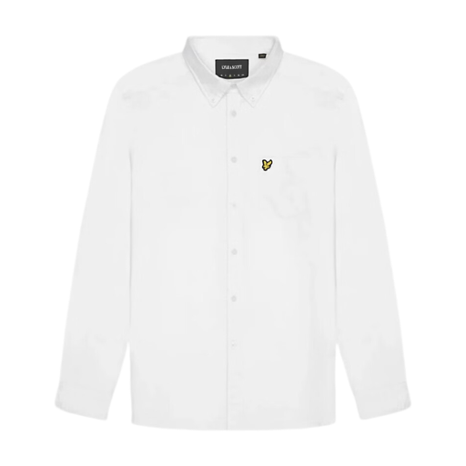 Lyle & Scott 纯棉纽扣领牛津衬衫 - 白色