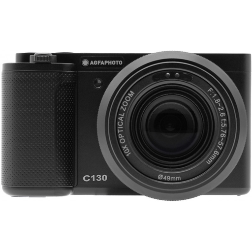 AgfaPhoto Realishot C130 Compact Camera, 24MP, 10x Optical Zoom, 4K Video, Rotating Screen