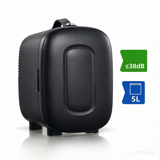 FOHERE 5L Mini Car Fridge for Bedroom, AC+12V DC Power, Heating and Cooling, Black