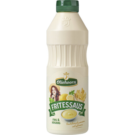 Oliehoorn Fritessaus 25% in 750 ml fles