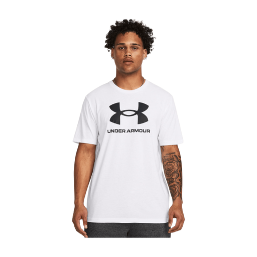 Under Armour Men's T-Shirt Short Sleeve White/Black Sportstyle Collection L