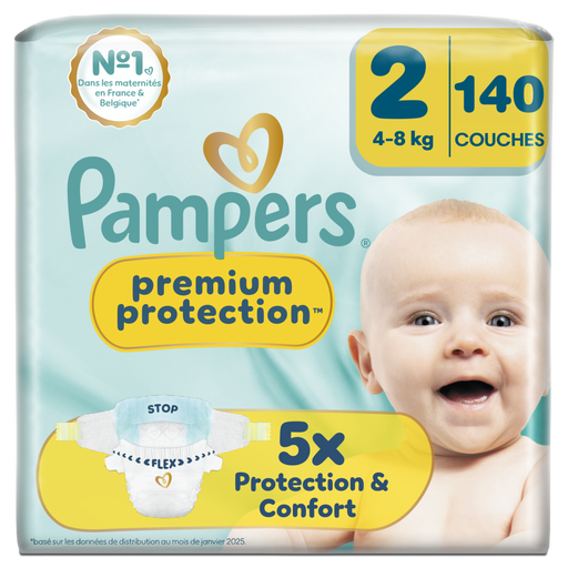 Pampers Premium Protection size 2, 140 nappies