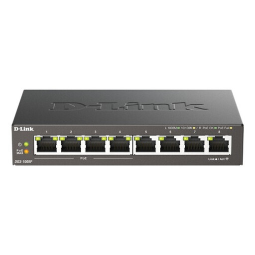 D-Link eight-port Gigabit PoE unmanaged desktop switch