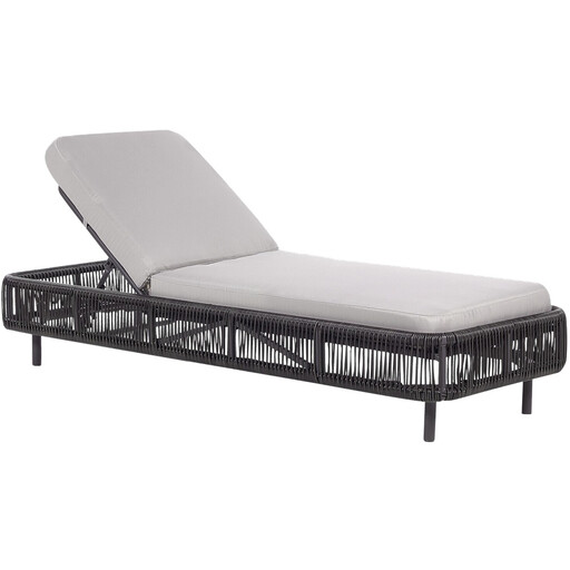 Beliani Reclining Sun Lounger with Cushion OSINI