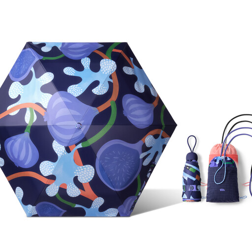 Beneunder BM527 Five-Fold Black Coated UV Protection Umbrella, Blueberry Color