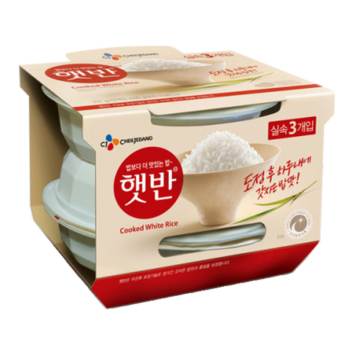 CJ Microwavable Cooked White Rice 210g x 3