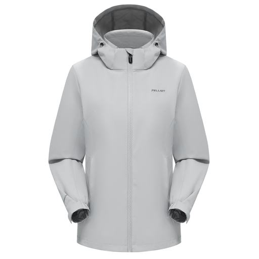 PELLIOT Outdoor Fall Windproof Hiking Jacket Women Light Grey L