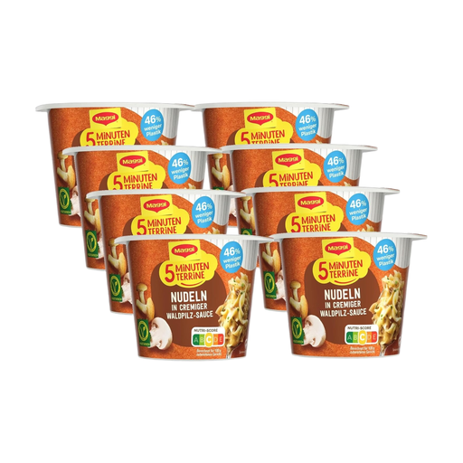 Maggi 5-Minute Terrine Noodles in Wild Mushroom Cream Sauce 56g x 8